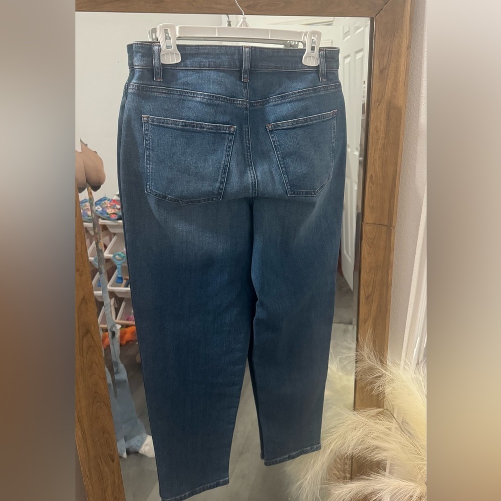 Eileen Fisher High Waisted Organic Cotton Stretch Slim Jeans - Picture 4 of 5